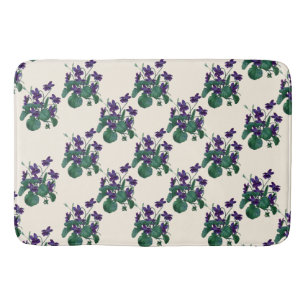 Sweet Violets by mcful Bathroom Rug