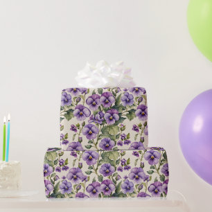 Sweet Violets Floral Wrapping Paper