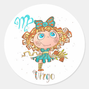 Sweet Virgo Child Classic Round Sticker