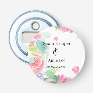 Sweet Watercolor Boho Wedding         Bottle Opener