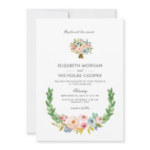 Sweet Watercolor Bouquet | Invitation