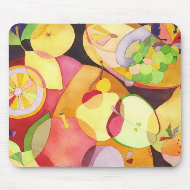 Sweet Watercolor Fruits Mouse Mat (Front)
