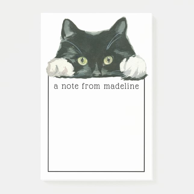 Sweet Watercolor Kitty | A Note From (Front)