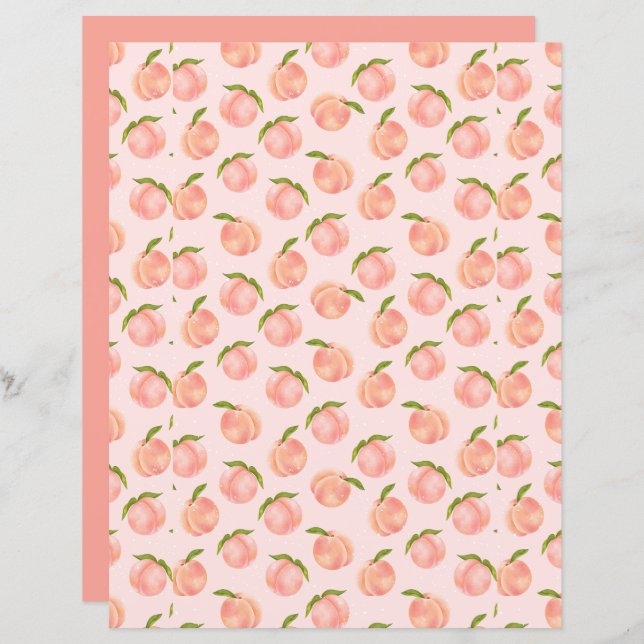 Sweet Watercolor Peach Pattern (Front/Back)