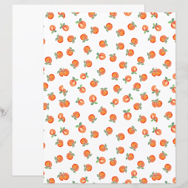 Sweet Watercolor Peach Pattern (Front/Back)