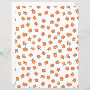 Sweet Watercolor Peach Pattern