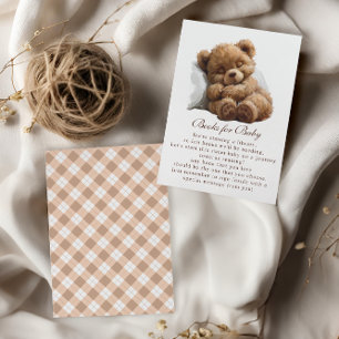 Sweet Watercolor Plush Teddy Bear Books for Baby  Enclosure Card