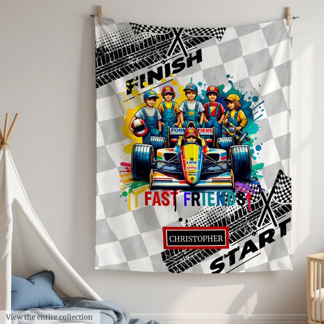 Sweet Watercolor Sport Car Racing Boy Blanket (Sweet Watercolor Sport Car Racing Boy Blanket)