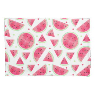 Sweet Watercolor Watermelon Pattern Pillowcase