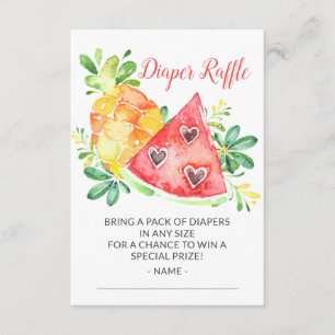 Sweet Watermelon Baby Shower Diaper Raffle Enclosure Card