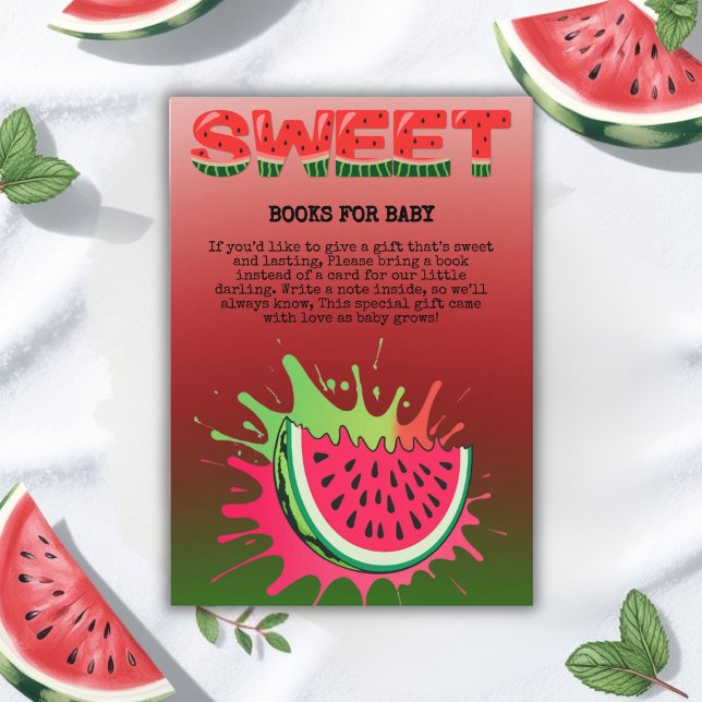 Sweet Watermelon Baby Shower Enclosure Card (Creator Uploaded)