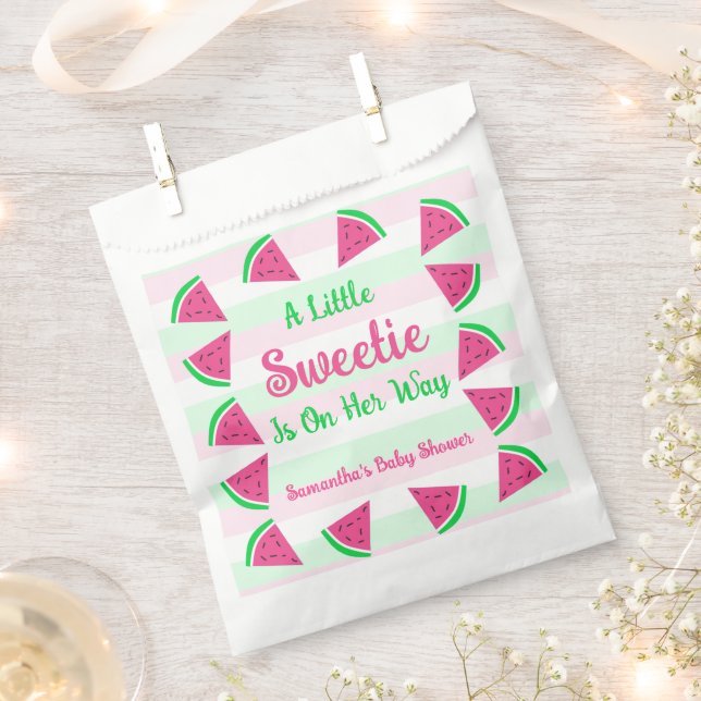 Sweet Watermelon Baby Shower Favour Bags (Clipped)