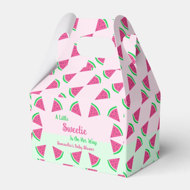 Sweet Watermelon Baby Shower Favour Box (Front Side)