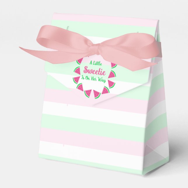 Sweet Watermelon Baby Shower Favour Box (Front Side)