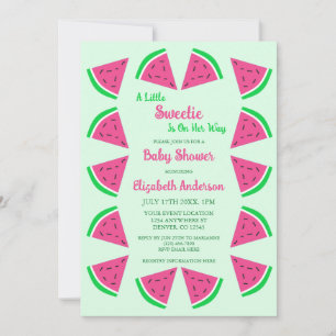 Sweet Watermelon Baby Shower Invitation