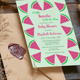 Sweet Watermelon Baby Shower Invitation