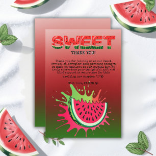 Sweet Watermelon Baby Shower Thank You Card