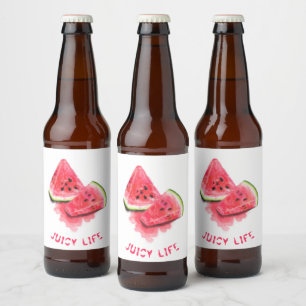 Sweet Watermelon Bottle Label with Custom Text