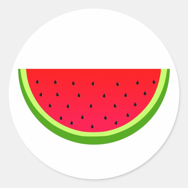 Sweet Watermelon Classic Round Sticker (Front)
