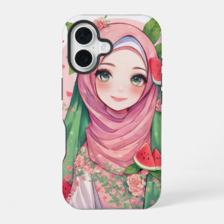 Sweet Watermelon Girl – Cute Anime iPhone 15 Case