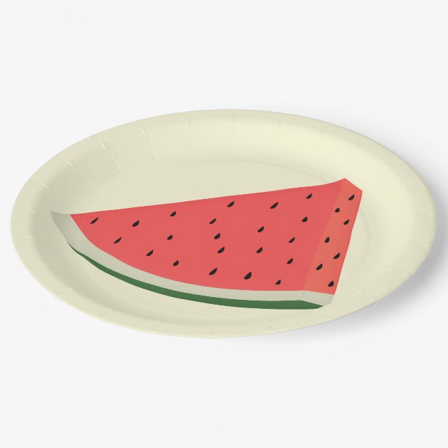 Sweet Watermelon  Paper Plates (Angled)