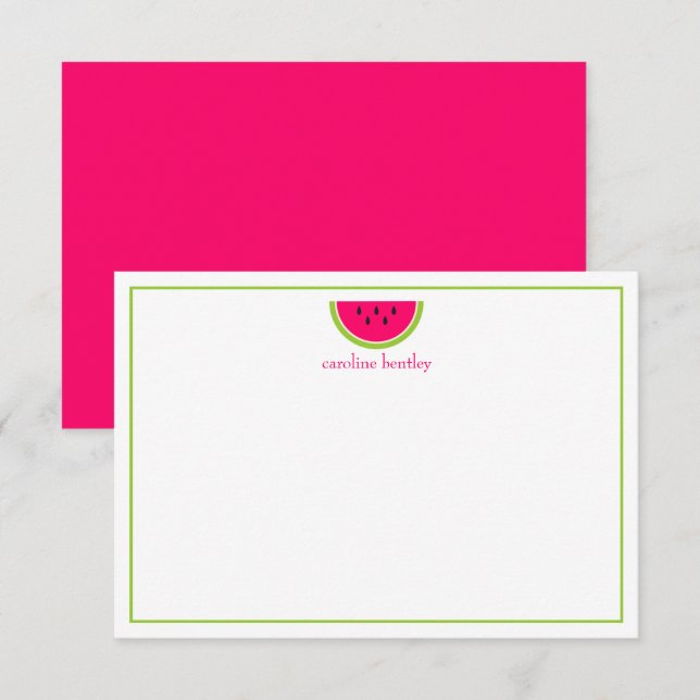 Sweet Watermelon Personalised Note Cards (Front/Back)