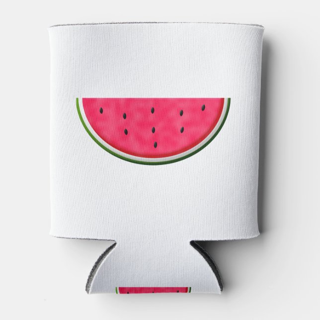 Sweet Watermelon Slice Drawing Can Cooler (Front)