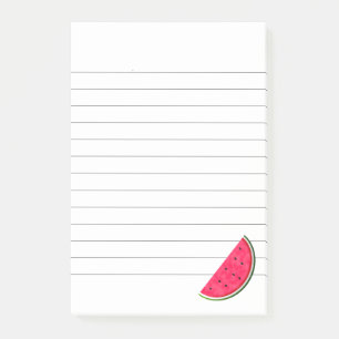 Sweet Watermelon Slice Drawing Lined Post-it Notes