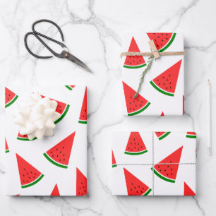 Sweet Watermelon Slice Pattern Wrapping Paper Sheet