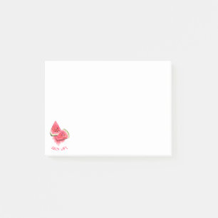 Sweet Watermelon Sticky Notes - Custom Text