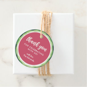 Sweet Watermelon Summer Baby Shower Favour Tags