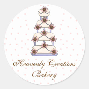 Sweet Wedding Cake Bakery Stickers