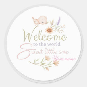 Sweet Welcome Baby Sticker / Label