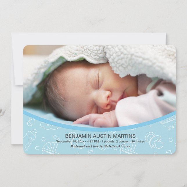 Sweet Welcome Photo Birth Announcement (Front)