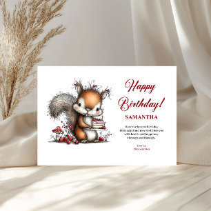 Sweet whimsical animals birthday wishes greeting 