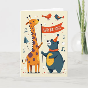 Sweet Whimsical Animals Card