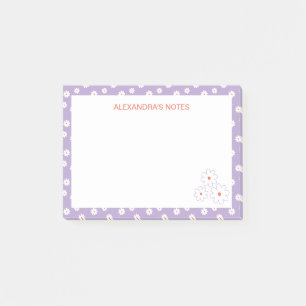 Sweet White Daisies Floral Pattern Personalised Post-it Notes