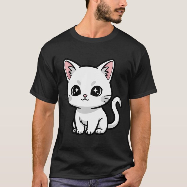 Sweet White Kitten T-Shirt (Front)