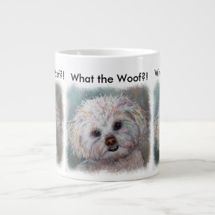 SWEET WHITE MALTESE YORKIE MIX LARGE COFFEE MUG