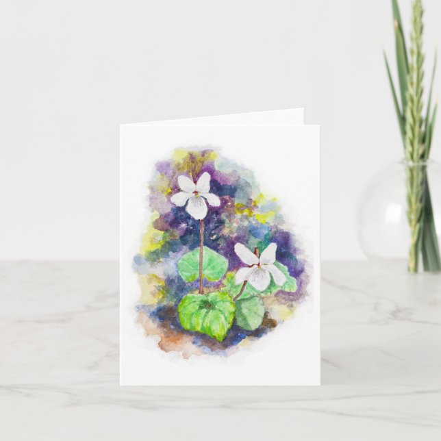 Sweet White Violet blank card (Front)
