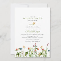 Sweet Wildflower Baby Shower Invitation