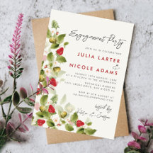 Sweet Wildflowers Strawberry Engagement Party