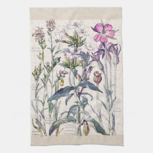 Sweet William Wildflowers Flowers Kitchen Towels