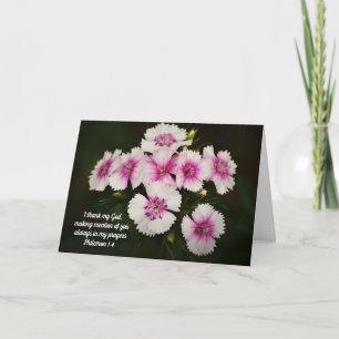 Sweet Williams and Scripture Thinking of You Card