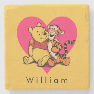 Sweet Winnie the Pooh & Tigger Stone Coaster
