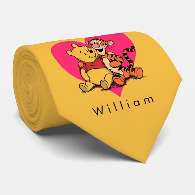 Sweet Winnie the Pooh & Tigger Tie (Rolled)