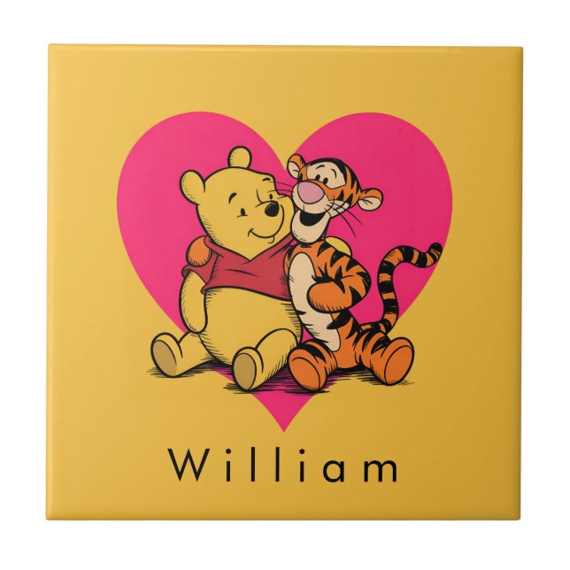 Sweet Winnie the Pooh & Tigger Tile (Front)
