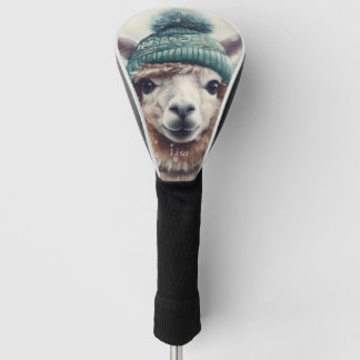 Sweet Winter Alpaca, custom Golf Head Cover