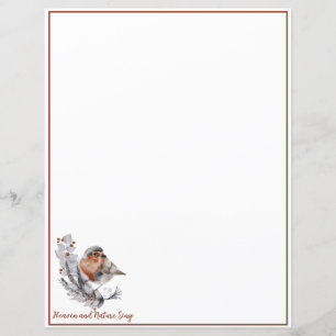 Sweet Winter bird and snow custom Christmas