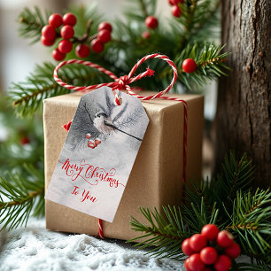 Sweet Winter Bird Christmas Gift Tags